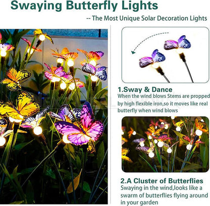 Solar Powered Butterfly Garden Stake Light
