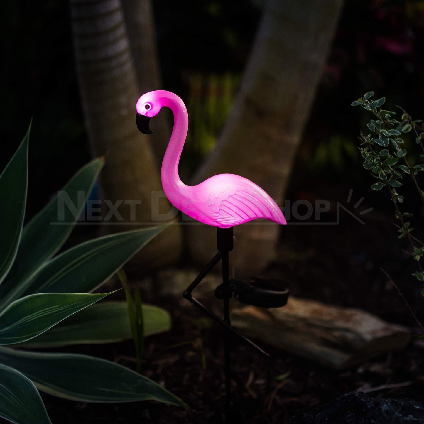 Solar Powered Flamingo Garden Stake Light