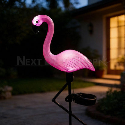 Solar Powered Flamingo Garden Stake Light