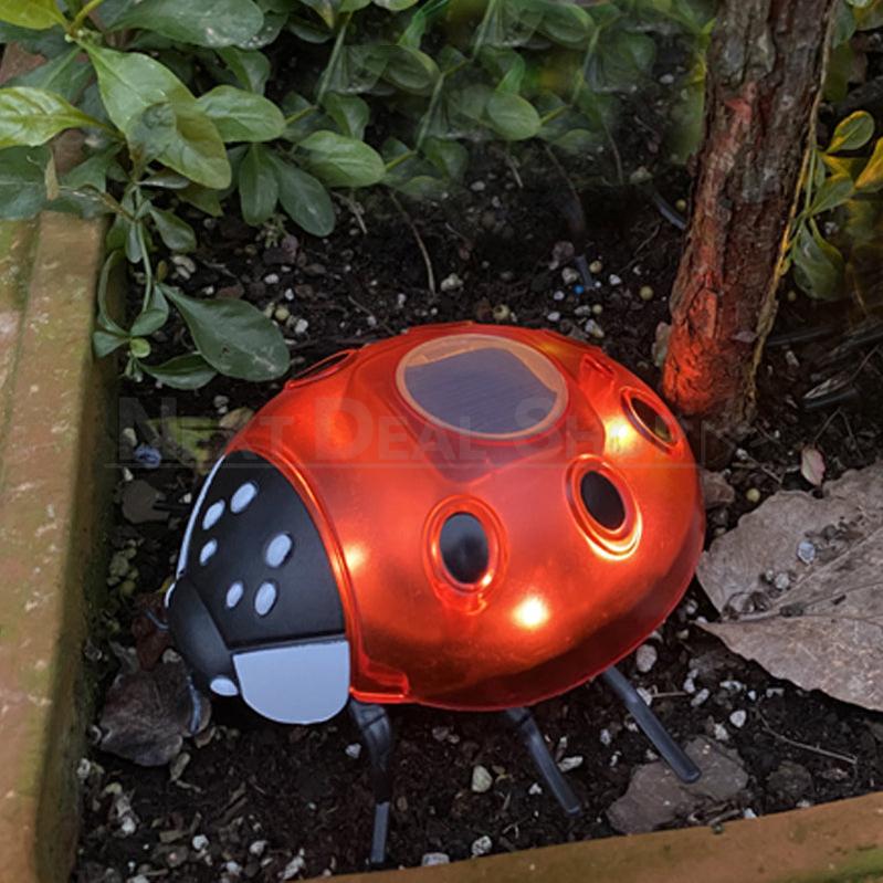 Solar Powered LED Ladybug Garden Light
