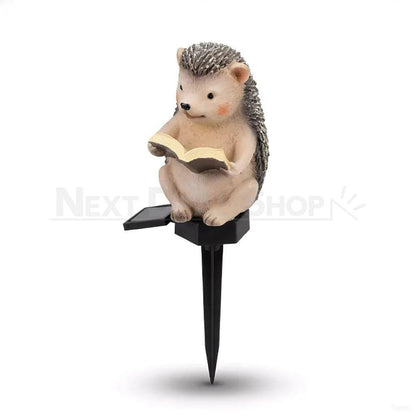 Solar Powered Reading Hedgehog Garden Stake Light