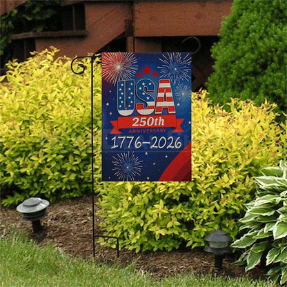 USA 250th Anniversary Patriotic Garden Flag