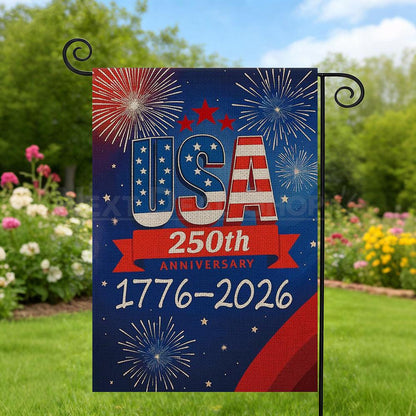 USA 250th Anniversary Patriotic Garden Flag