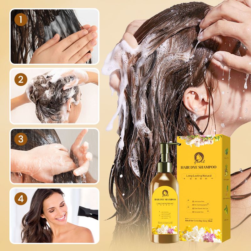Christmas Pre-Sale-50%OFFLong Lasting Natural Hair Dye Shampoo