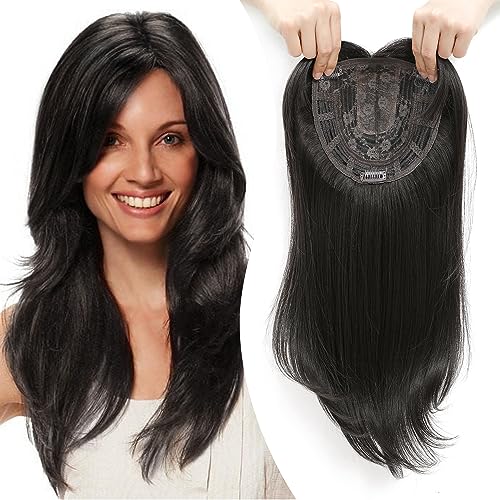‍♀️Topper Layered Hair Hairpieces with Bangs for Women with Thinning Hair