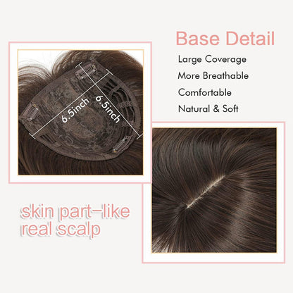 ‍♀️Topper Layered Hair Hairpieces with Bangs for Women with Thinning Hair