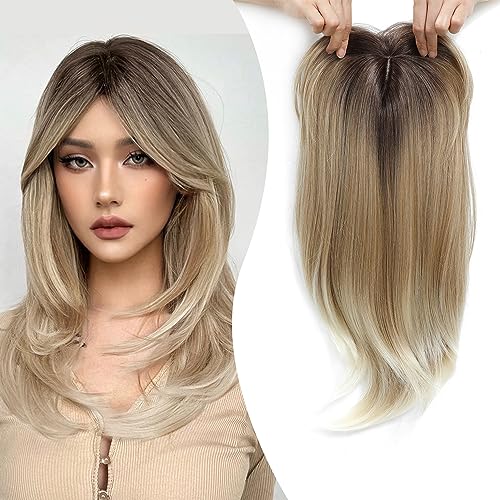 ‍♀️Topper Layered Hair Hairpieces with Bangs for Women with Thinning Hair