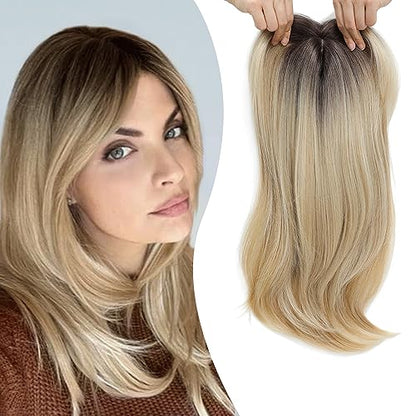 ‍♀️Topper Layered Hair Hairpieces with Bangs for Women with Thinning Hair