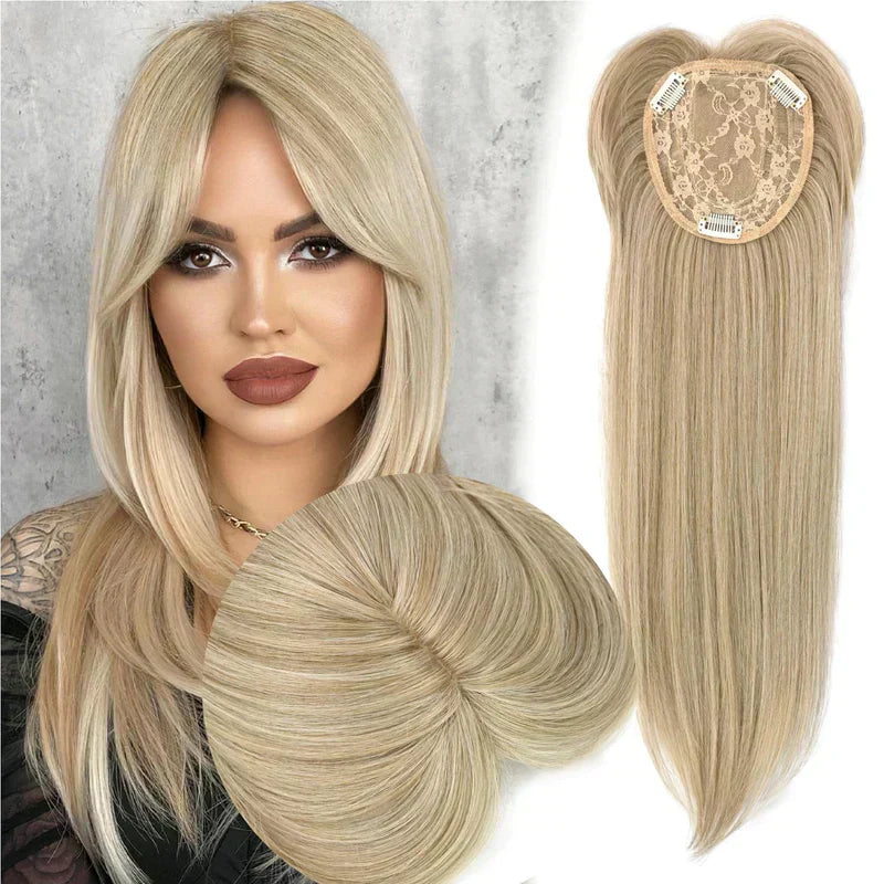 ‍♀️Topper Layered Hair Hairpieces with Bangs for Women with Thinning Hair