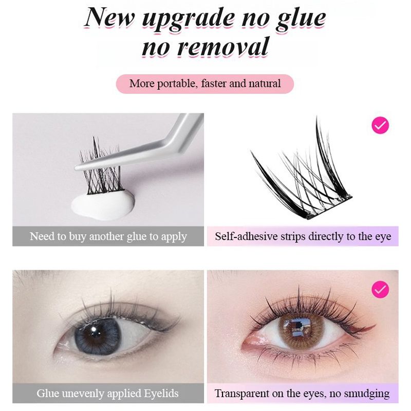 🥳Waterproof Glue-free Realistic False Eyelashes