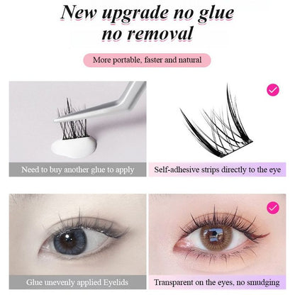 🥳Waterproof Glue-free Realistic False Eyelashes
