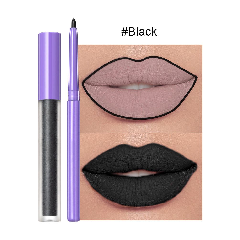 Waterproof and Non-stick Matte Lipstick Gloss & Lip Liner