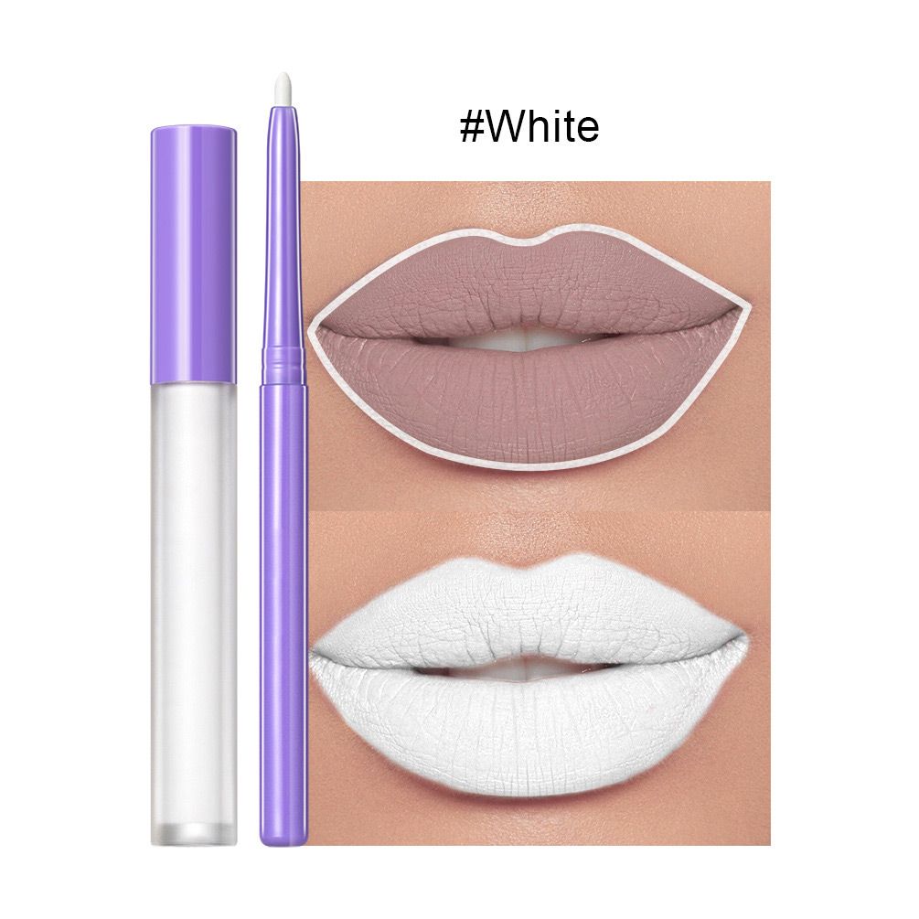 Waterproof and Non-stick Matte Lipstick Gloss & Lip Liner