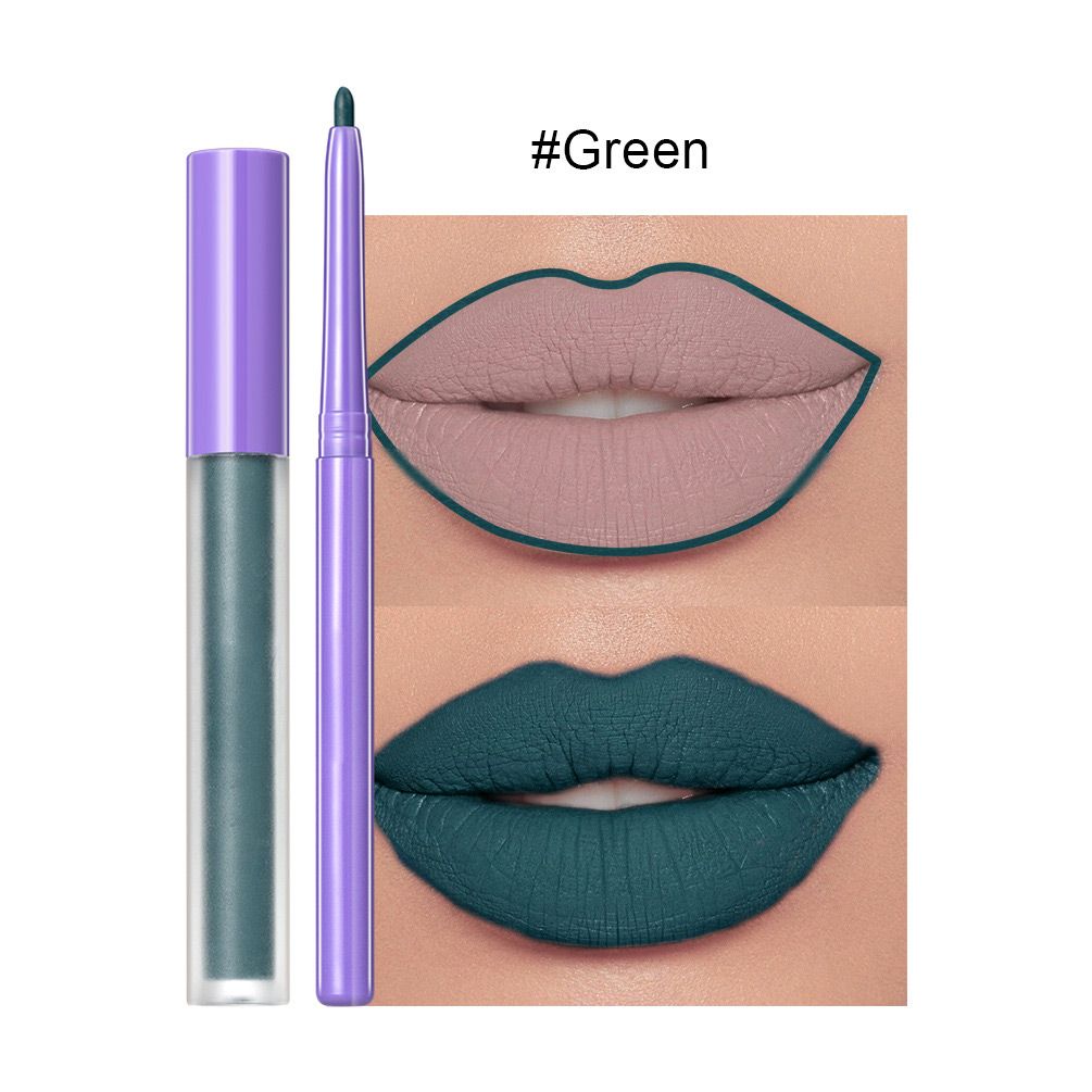 Waterproof and Non-stick Matte Lipstick Gloss & Lip Liner