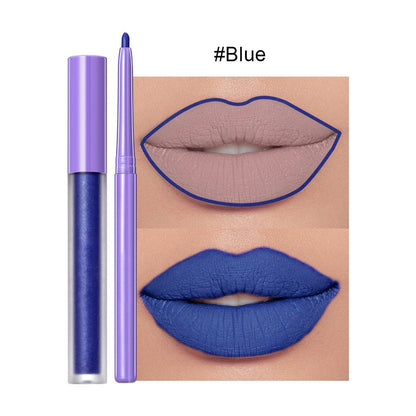 Waterproof and Non-stick Matte Lipstick Gloss & Lip Liner