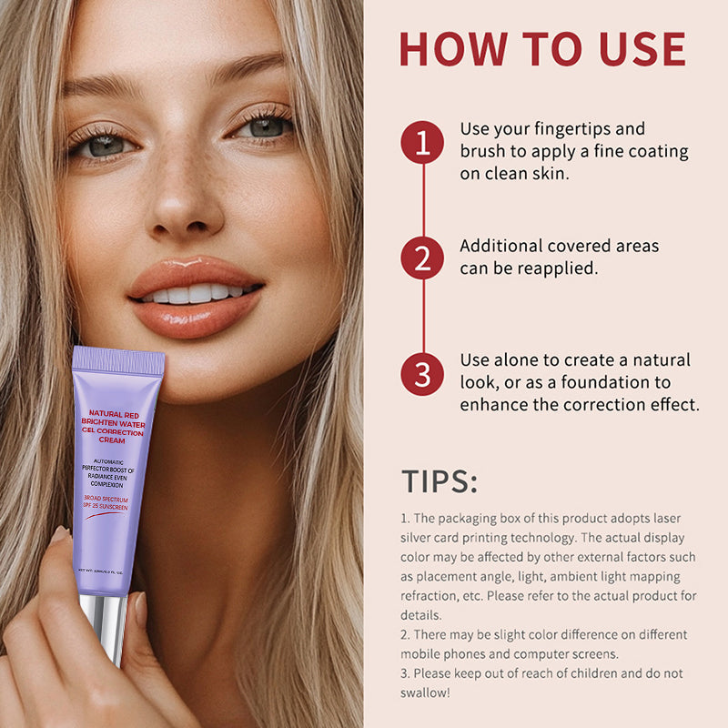 Natural Red Brighten Water-Gel Correction Cream