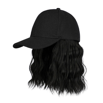 2-in-1 Curly Hair Baseball Cap Wig