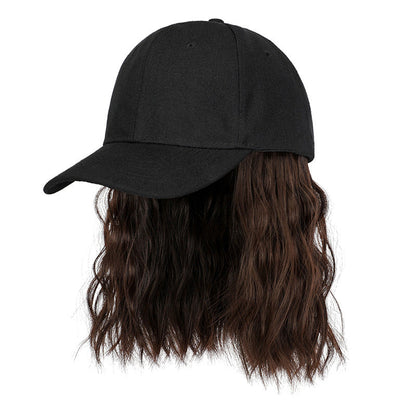 2-in-1 Curly Hair Baseball Cap Wig