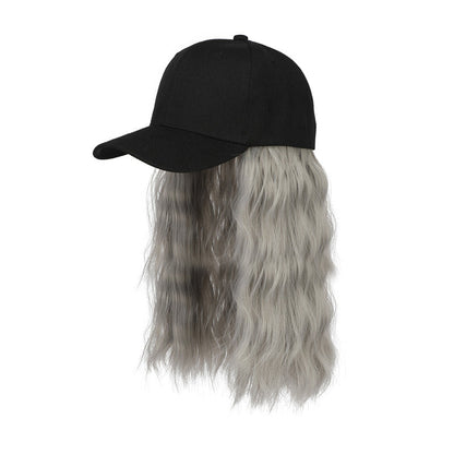 2-in-1 Curly Hair Baseball Cap Wig
