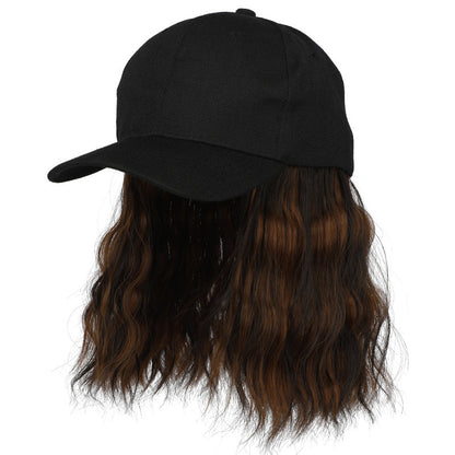 2-in-1 Curly Hair Baseball Cap Wig