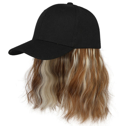 2-in-1 Curly Hair Baseball Cap Wig