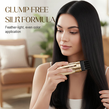 2-IN-1 HAIR DYE COMB - Precision Application for Gray Coverage, Non-Drip Formula with Nourishing Argan Oil, 5 Min Processing Time 🧴