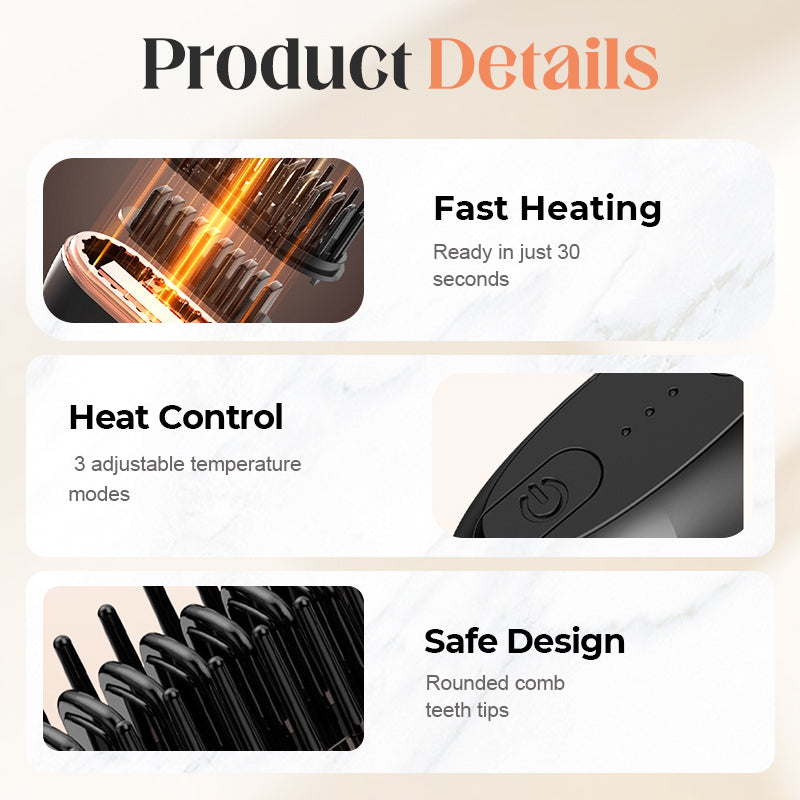 ⚡Buy Now ! Only TodayMini Cordless Hair Straightener Comb