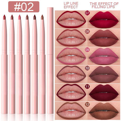 Deals-6 Pack High-Pigment Matte Lip Liner Pencils