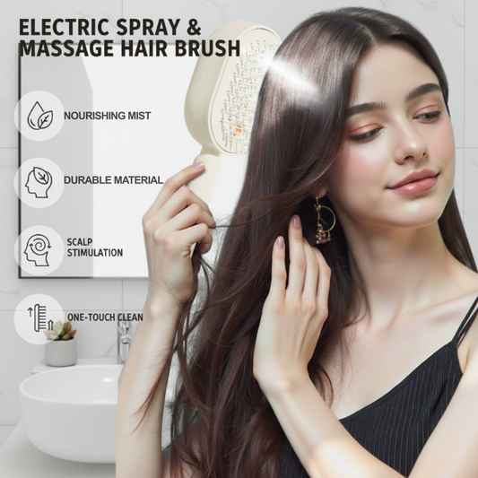 !! ⏰Electric hairbrush with spray and massage