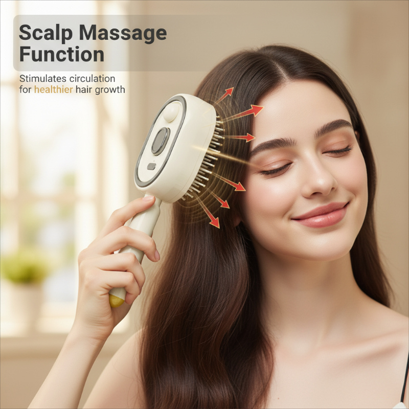 !! ⏰Electric hairbrush with spray and massage