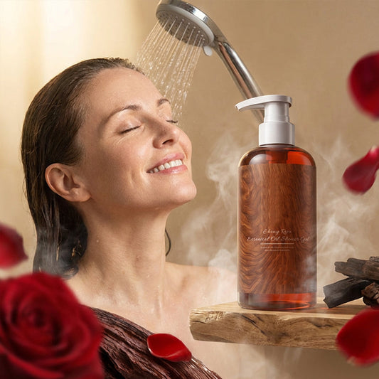 Limited-time offer-Nourishing & Fragrant Rose Essential Oil Shower Gel